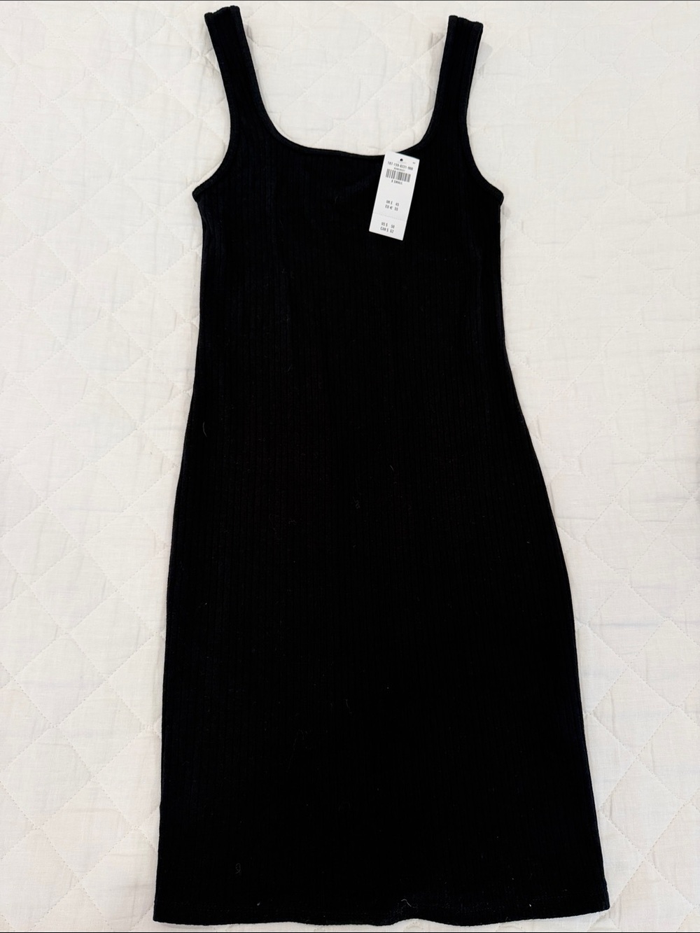 Abercrombie & Fitch Black Ribbed Tank Mini Dress